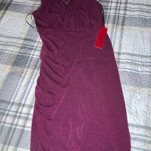 Jennifer Lopez Rich Plum Midi Dress